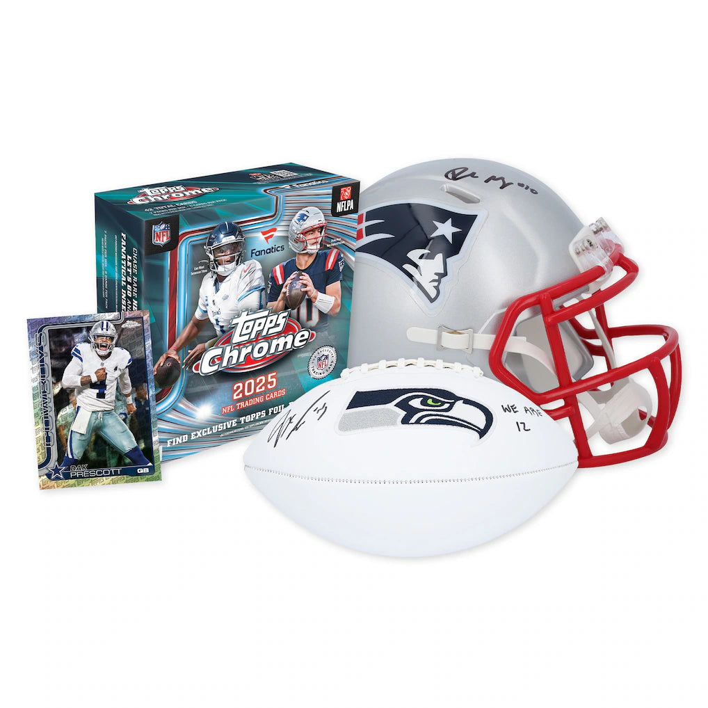 2025 Topps Chrome Football Factory Sealed Fanatics Exclusive Mega Box