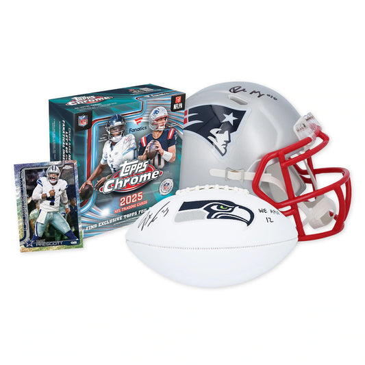 2025 Topps Chrome Football Factory Sealed Fanatics Exclusive Mega Box